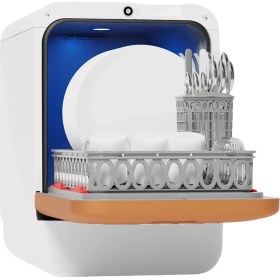 Resim Tezgah Üstü Mini Bulaşık Makinesi Karbeyaz Bakır 