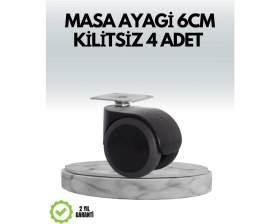 Resim Belle Fusion Mey Ithalat® Halı ve Beton Uyumlu Kilitsiz Mobilya Tekerleği 4’lü 