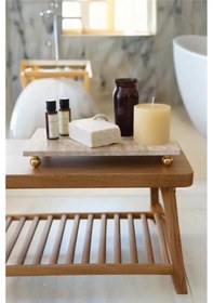 Resim Akayev Traverten 30x15 Cm Altın Boncuk Ayaklı Sunumluk Çok Renkli 