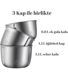 Resim Özbience 3'lü Doğrayıcı Kase Seti, Pratik ve Şık Mutfak Gereçleri 