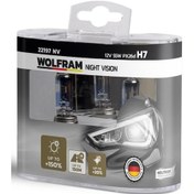 Resim Wolfram Night Vision Ampul Set 12v 55w H7 +%150 Daha Fazla Işık 