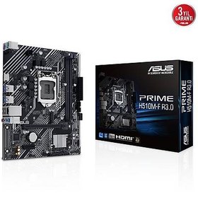 Resim ASUS PRIME H510M-F R3.0 INTEL H470 LGA1200 DDR4 3200 HDMI M2 USB3.2 mATX ASUS 5X PROTECTION III ASUS Q-Design CrashFree BIOS 3 
