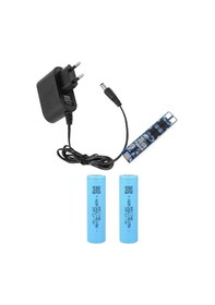 Resim 2 Adet Aspilsan Li-ion Pil, 2s 8a Bms. Ve 9 Volt 1 Amper Adaptör 