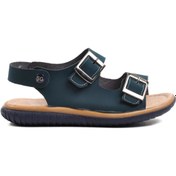 Resim Ayakmod Şng 1530-F Lacivert Nubuk Erkek Çocuk Sandalet 