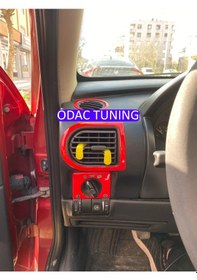 Resim Opel Corsa C Combo Full Set Kırmızı Renk Konsol Torpido Kaplama 
