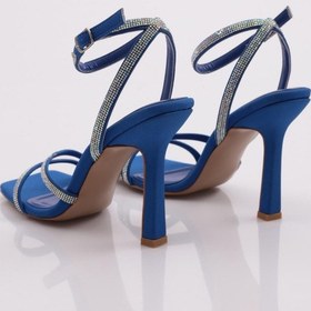 Resim Dgn 2026 Kadin Silver Taşli Bilekten Kemer Bağlamali Topuklu Sandalet 2026-2219-R13464 Saks 