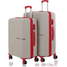 Resim V374 Su Y.üretim Pp Valiz 75 Cm + 65 Cm S24sy1000078-set 00422 Kemik/kırmızı Kemik - Kırmızı 