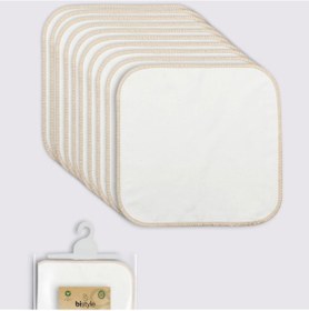 Resim Bistyle Organik 28x28 10'lu Penye Mendil 90101 Ekru Ekru 