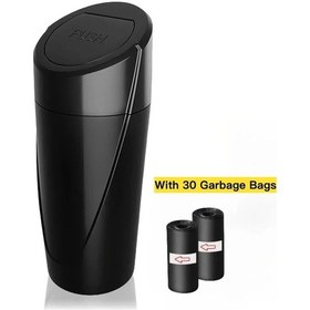 Resim Elmpaly Siyah Çöp Poşetli Multifonksiyonel Araç Çöp Kova Minik Sızdırmaz Kapaklı 