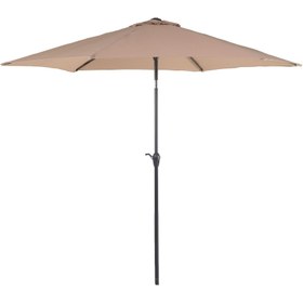 Resim VARESE 270 cm Metal Ayaklı Bahçe Şemsiyesi, 360° Döner, Ayarlanabilir - Bej 