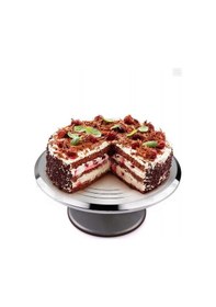Resim Pasta Hazırlama Standı Paslanmaz Pasta Standı Çelik Pasta Sıvama 30 Cm Gri 