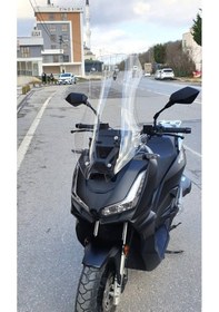 Resim Motocam Salcano Wind 150 Ön Cam 2023-2026 Model 68cm Şeffaf Renkli 4mm 