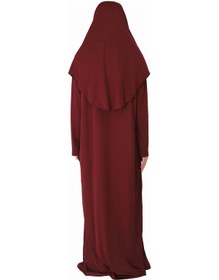 Resim Zehranaz Namaz Elbisesi Bordo Fermuarsız Namaz Elbisesi Bordo 