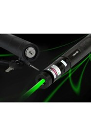 Resim GOLDY STAR Yeşil Şarjlı Lazer Pointer Yakabilen Anahtarlı 5000 Mw 6 Km Etkili 