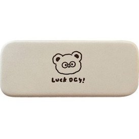 Resim Lucky Power Sevimli Karikatür Baskı Pu Taşınabilir Saklama Kutusu Gözlük Aksesuarları (Yurt Dışından) 