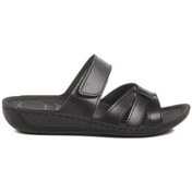 Resim Siyah Cırtlı Anatomik Kadın Terlik 16.058 Z Siyah 