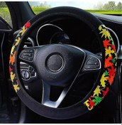 Resim Tenfowee 38 Cm Esnek Araba Direksiyon Kılıfı Etnik Desenli Kaydırmaz Direksiyon Aksesuarı İç Mekan Dekoru Akçaağaç Yaprağı Renk Diğer 