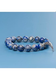 Resim Lapis Lazuli Doğal Taş Bileklik 10 Mm Evrenin Dili Renkli 