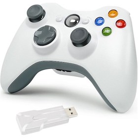 Resim 1pc-wh-gamepad Xbox 360 Kablosuz Titreşim Joystick Microsoft Pc Konsolu İçin Windows 7 8 10 Oyun Denetleyicisi İle Uyumlu 
