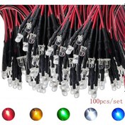 Resim Wangxi 100 Adet Ön Kablolu Led Işık Diyotları Dc Minyatür Model Seti Polychrome 