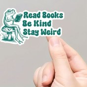 Resim Kitap Okuyun, Nazik Olun, Garip Kalın, Kitapsever Sticker, Laptop Çıkartması 