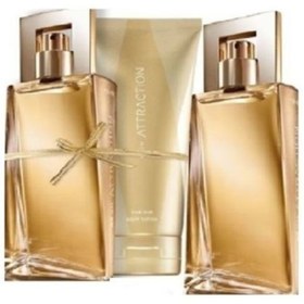 Resim Avon Attraction Edp 50 ml Kadın Parfüm 2 Adet + Vücut Losyonu 3'lü Set 