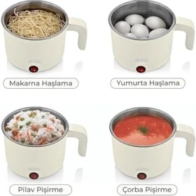 Resim SCO-5063 Çok Fonksiyonlu Buharlı Pişirici – 1 Litre Kapasite, Paslanmaz Gizli Rezistans, Temperli Cam Kapak 