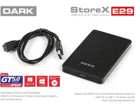 Resim Dark DK-AC-DSE29 StoreX E29 2.5 inch SATA USB 3.0 Harici Disk Kutusu 