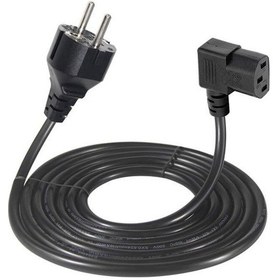 Resim Koodmax 5 Adet C13 Power Kablo Güç Elektrik Kablosu 90 Derece L Tip Sağ Açılı - 1.8 Mt 