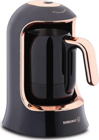 Resim Korkmaz A860-09 Kahvekolik Deluxe Otomatik Kahve Makinesi Siyah/Rose 