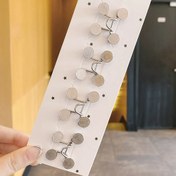 Resim 4 adet Çiçekli Düğme Bel Sıkılaştırıcılar, Kartonsuz Çıkarılabilir Bel Düğümleri Pim Kemer Aksesuarları Dikişsiz Kemer Ayarlayıcılar 