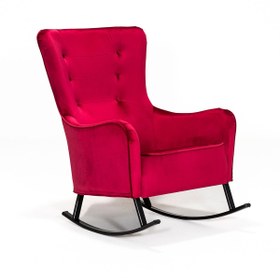 Resim MOBETTO Roma Sallanır Berjer Tv Koltuğu Dinlenme Koltuğu - Kırmızı 