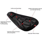 Resim motosergen SİLİKON BİSİKLET SELE KILIFI ORTOPEDİK KOLTUK KILIFI 3D REFLEKTÖR 