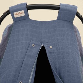 Resim Puset Örtüsü - Tek Taraflı - İndigo Müslin 