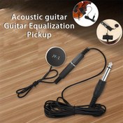Resim Yüksek Sadakatli Gitar Pikapı - Akustik & Klasik Gitarlar, Kemanlar & Geleneksel Enstrümanlar için Matkap Gerektirmez, Kolay Yapıştırma - Cırt Cırt Bant ve Yapışkan Bant Dahil 