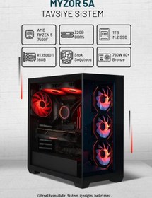 Resim Game Garaj Myzor 5a Amd Ryzen 5 7500f 32gb Ram 1tb Ssd Rtx5060ti 16gb Freedos Tavsiye Sistem 