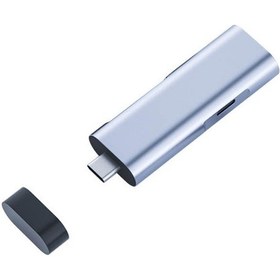 Resim Type-c Çok Fonksiyonlu Telefon Kartı Okuyucu Koyu Gri 