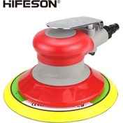 Resim HIFESON Pnömatik Orbital Zımpara, 5-Inç ve 6-Inç Çift Eylem Hava Zımpara Makinesi, Alüminyum Alaşımlı Profesyonel Parlatma Aracı, Şarj Edilmemiş, Zımpara Grit Malzemesi, Hafif Gövde - 12000RPM 