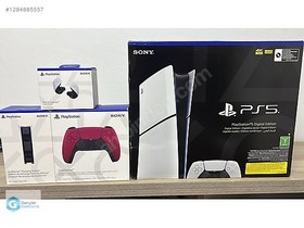 Resim SONY PS5 Slim Dijital + 2 Kol + Explore Kulaklık + Şarj Standı 
