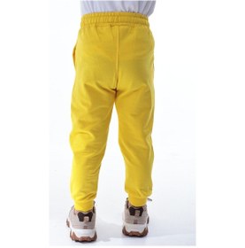 Resim Unisex Çocuk %100 Pamuk Günlük Jogger Eşofman Altı 12 Ay 5 Yaş Sarı 