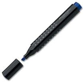Resim Faber-Castell Grip Permanent Markör Kesik Uç Mavi 