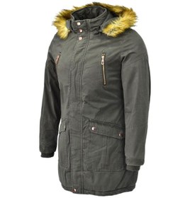 Resim Kadın Spor Kanvas Kapüşonlu Parka M5300 Bgl-st03986 Haki 
