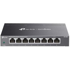 Resim Omada Tp-Link DS108G 8 Port 10-100-1000 Mbps Switch Çelik Kasa Rack Mount 