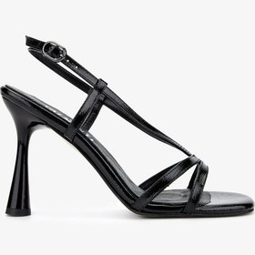 Resim Valmenti Kadın Siyah Rugan Topuklu Ayakkabı 960 2488 Bn Ayk Y25 Sıyah Krsk Rgn Siyah 