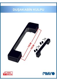 Resim Siyah Duşakabin Kulp 14-16 Cm Ayarlı Siyah 