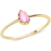 Resim Şeker Pembesi Damla Taşlı Altın Yüzük Ayk931Yz20 Altınsepeti 