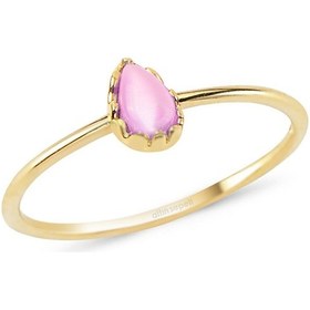 Resim Şeker Pembesi Damla Taşlı Altın Yüzük Ayk931Yz20 Altınsepeti 