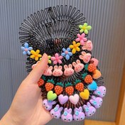 Resim 1 adet 'Saç Bangs Stil Araçları, Fırça ve Başlık Tasarımı ile - Görünmez Klips, Kolay Saç Stillemesi, Sevimli Çiçek ve Kalp Şekilleri, Dayanıklı Plastik, Bebekler ve Çocuklar için Mükemmel, Saç Aksesuarları için 