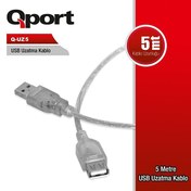 Resim QPORT Q-UZ5 5.0m USB2.0 UZATMA KABLOSU Qport