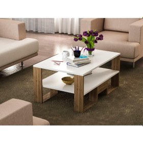 Resim Dekorister Golden Orta Sehpa Beyaz-Ceviz 